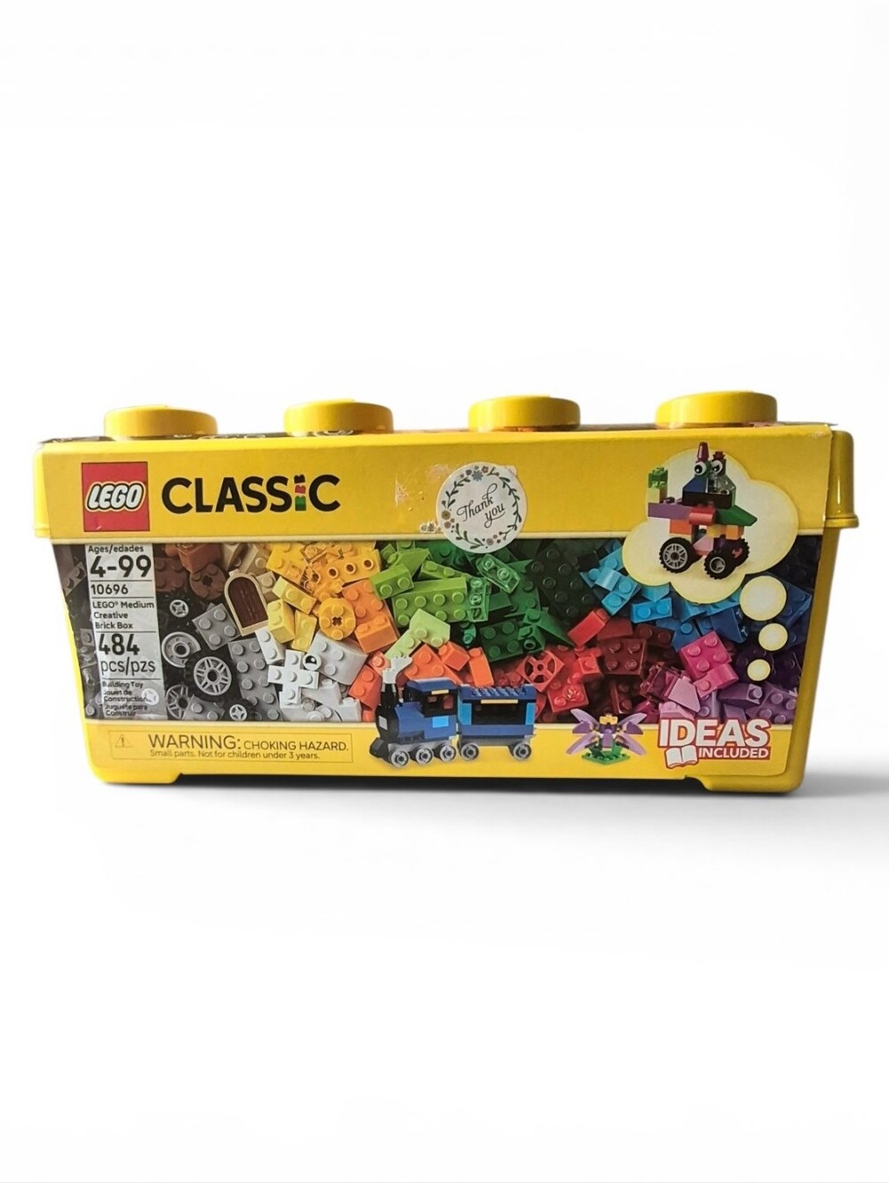 LEGO Classic Yellow Box with Red Blue Green Multi-Color Bricks NEW